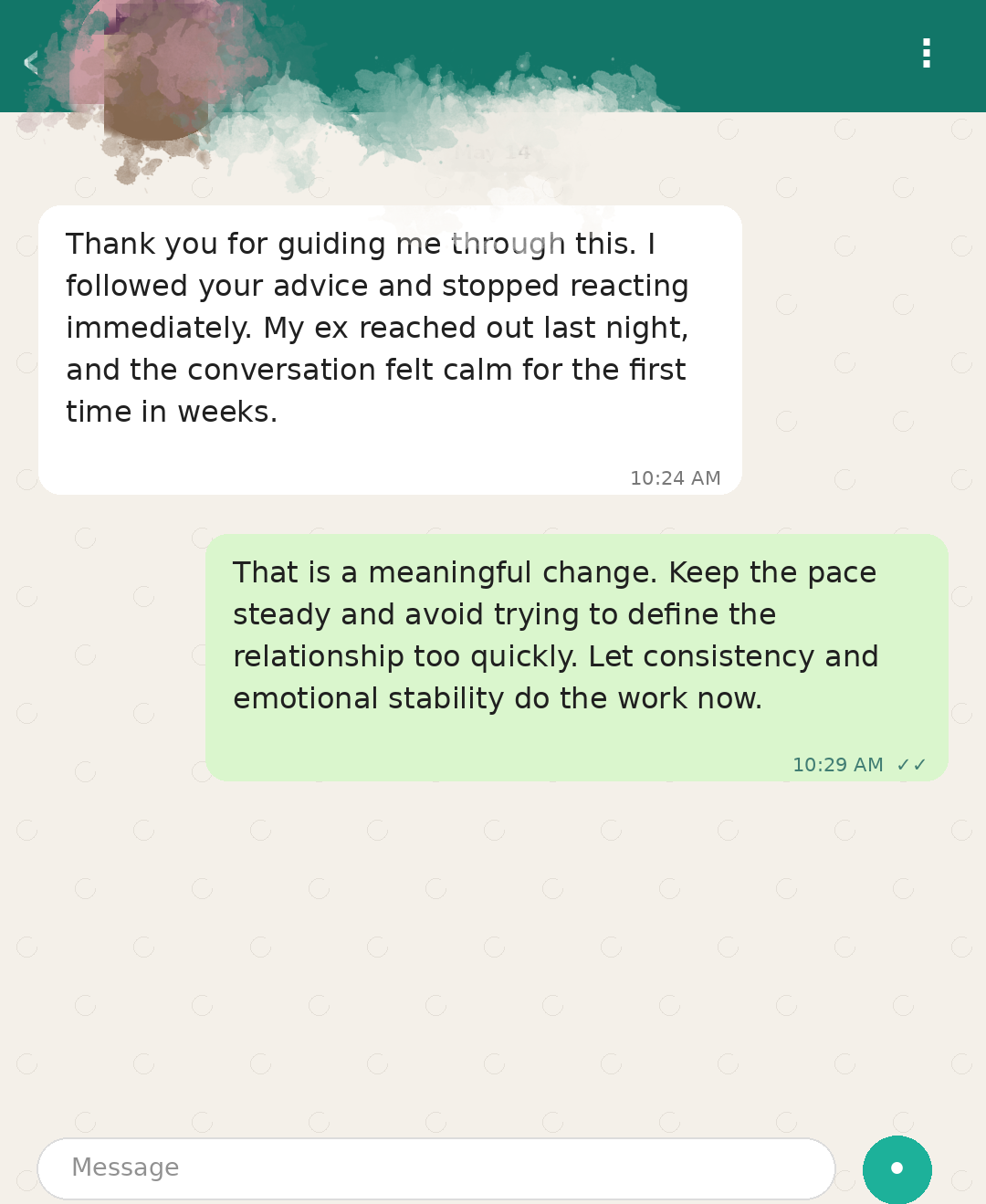 Client update 1, recreated to protect privacy