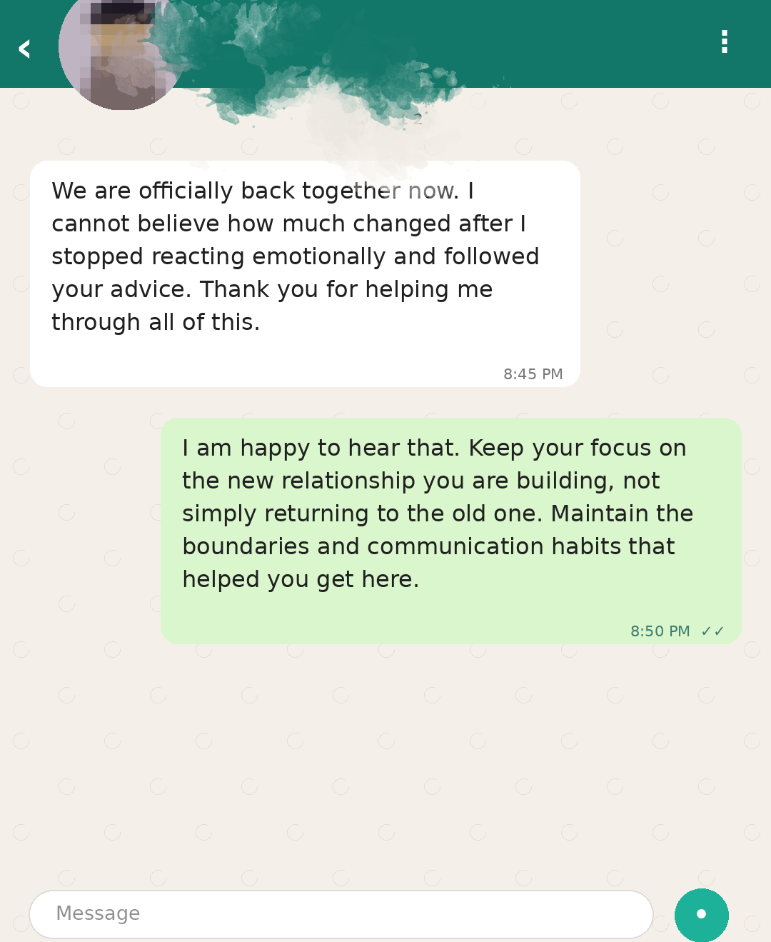 Client update 6, recreated to protect privacy
